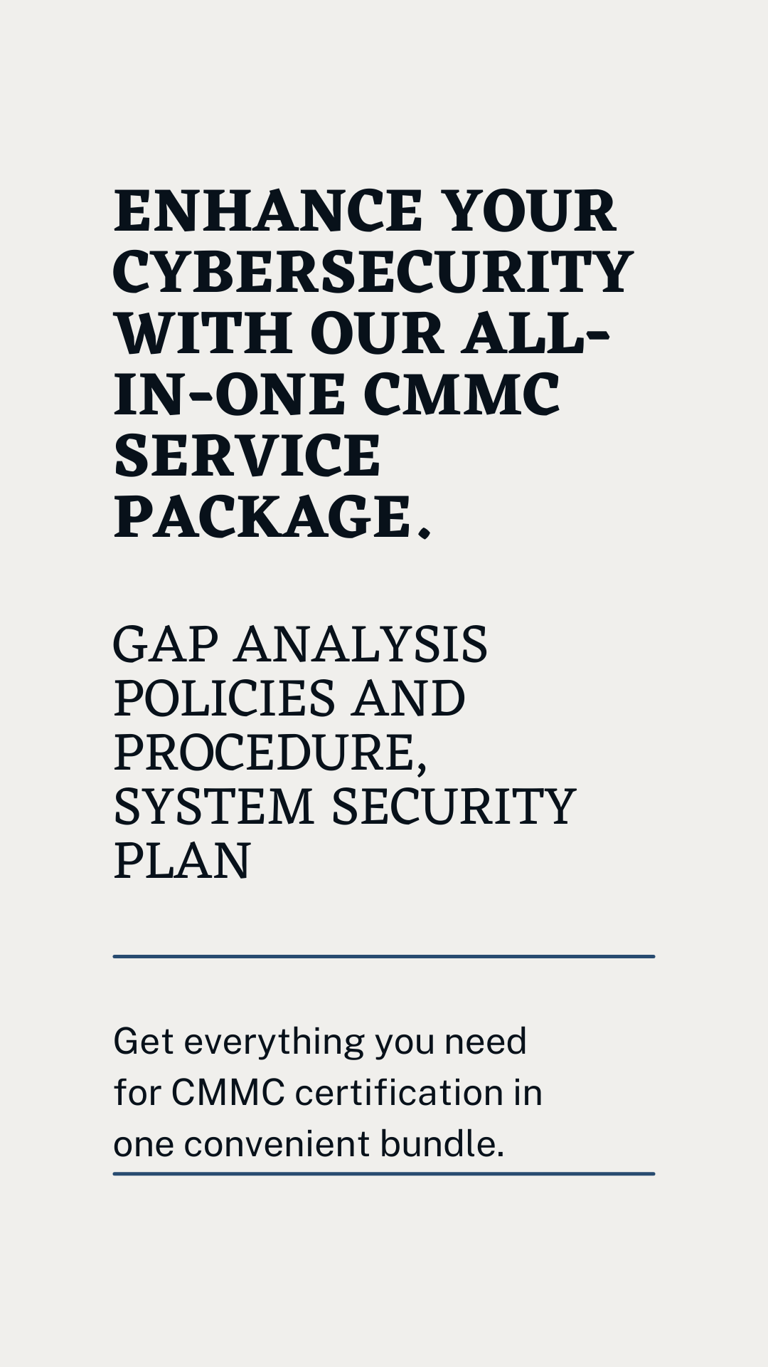CMMC Service Package: